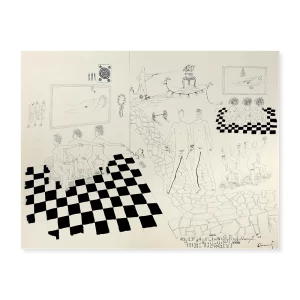 #1, 1962. 50×65 cm, lápiz y tinta sobre papel.