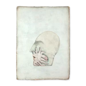 3 perfiles: grupo A cabeza 2, 1972. 80×58 cm, lápiz sobre papel.