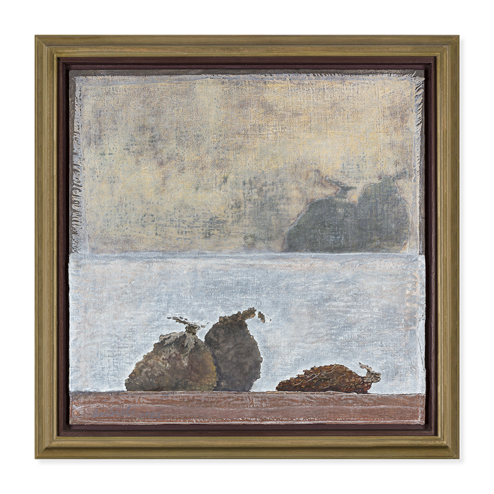 De profundis Nº 44, 1985. 72×72 cm con marco, acrílico y óleo sobre lino y madera.